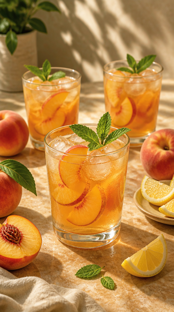 Deliciously Sweet Southern Peach Tea - A Sip of Summer