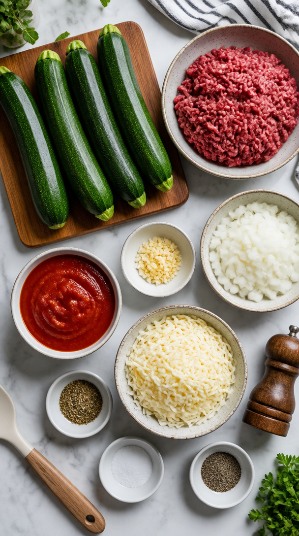 Deliciously Easy Ground Beef Stuffed Zucchini Boats Recipe