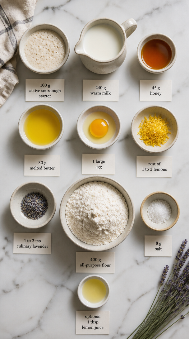 Heavenly Soft Lavender Lemon Sourdough Loaf Recipe