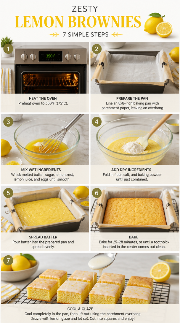 Zesty Easy Lemon Brownies with a Fresh Citrus Kick
