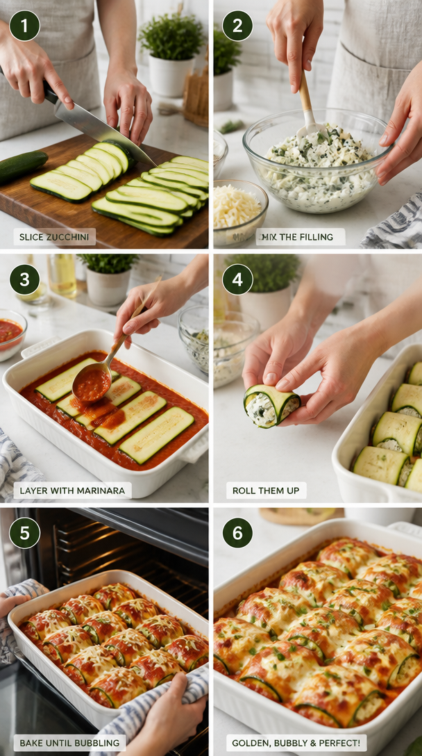 Cheesy Zucchini & Ricotta Roll Ups