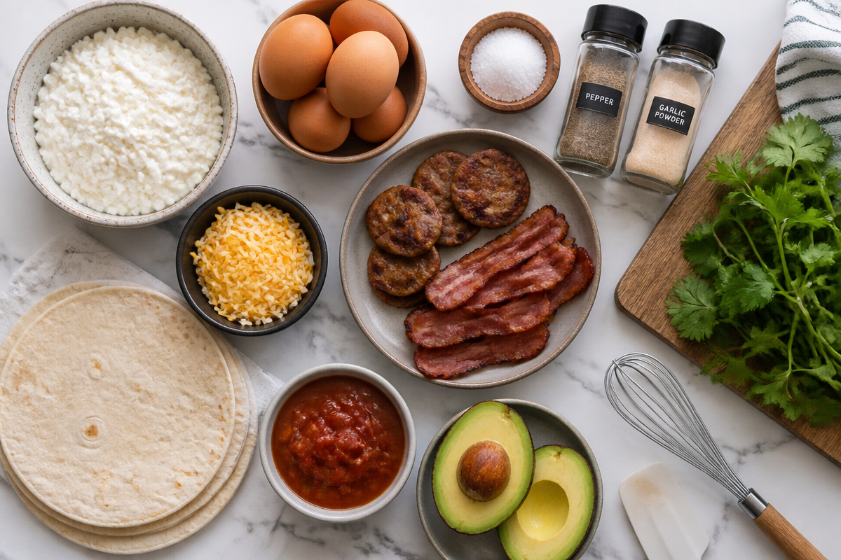 High Protein Cottage Cheese Breakfast Tacos