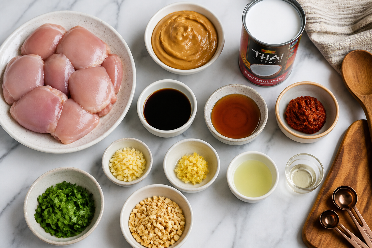Creamy Thai Flavor in Easy Slow Cooker Peanut Chicken