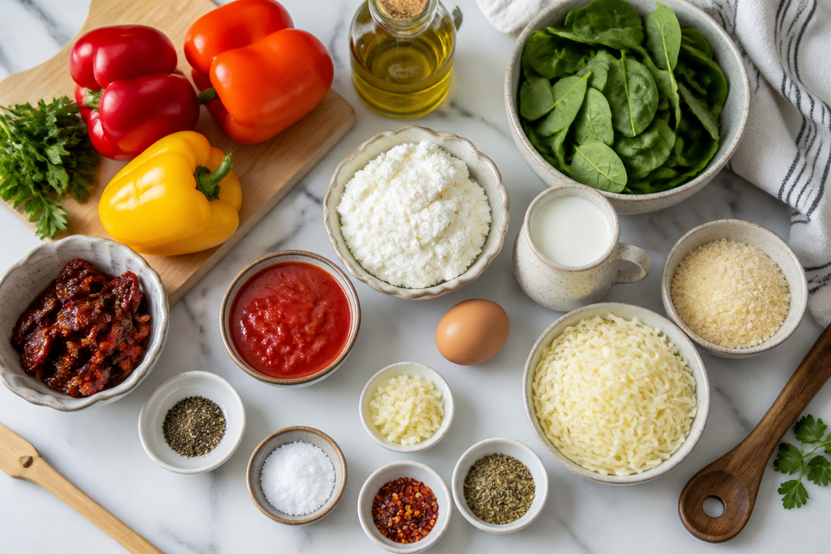 Tuscan Ricotta Stuffed Peppers