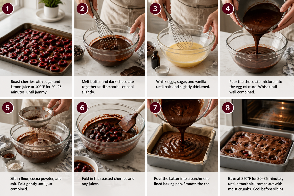 Decadent Roasted Chocolate Cherry Brownies You’ll Adore