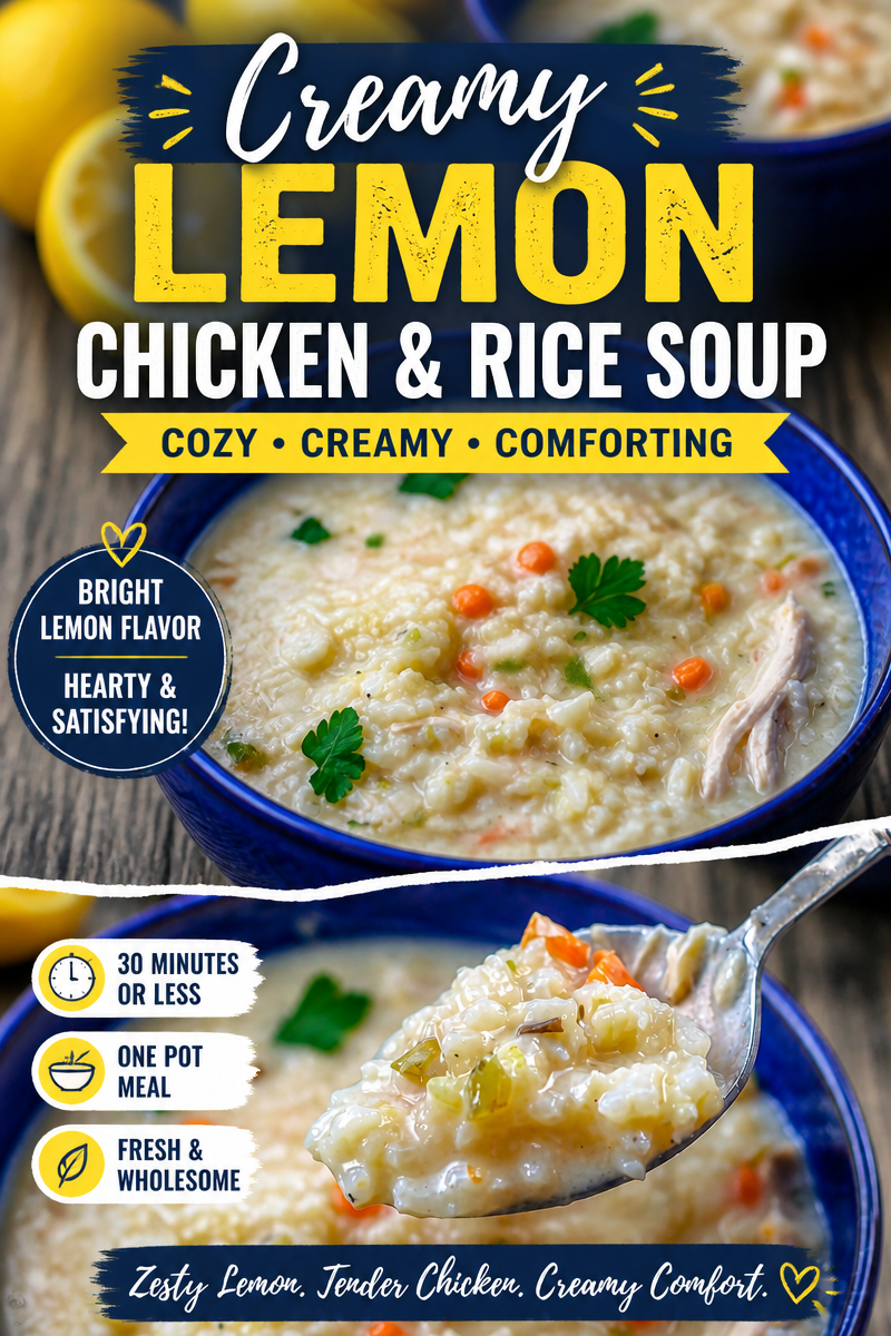 Mediterranean Lemon Chicken Soup