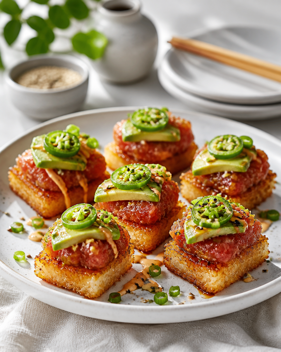Crispy Rice Spicy Tuna Bites