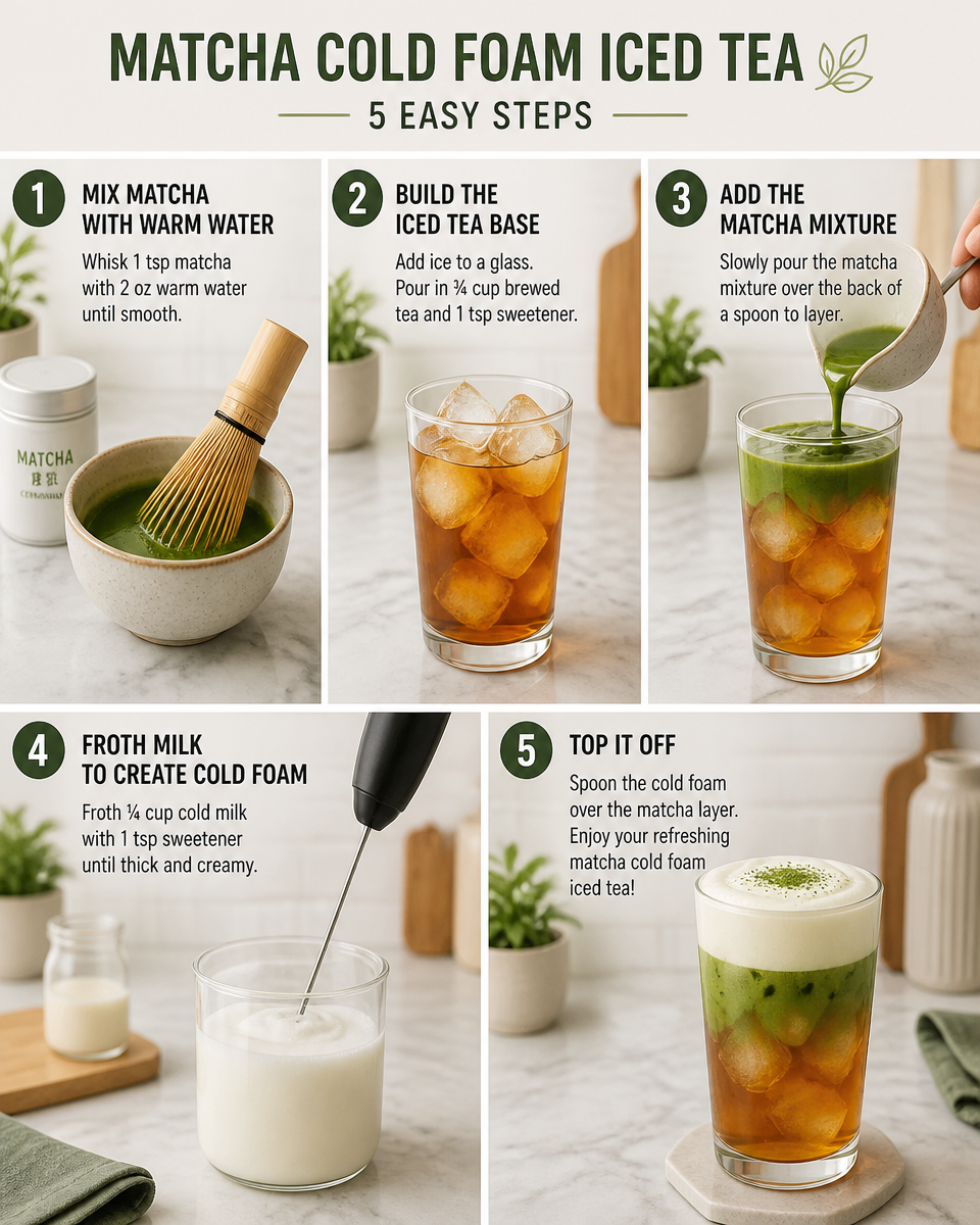 Matcha Cold Foam Iced Tea