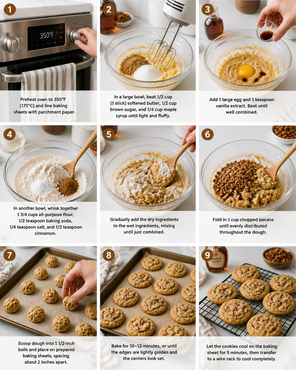 Easy Maple Pecan Cookies — Fall Spiced