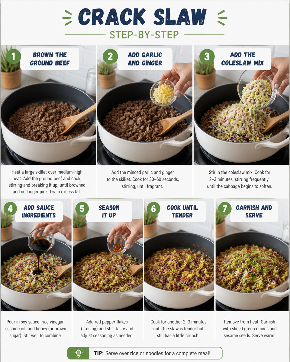 Easy Crack Slaw — Asian Ground Beef Noodle