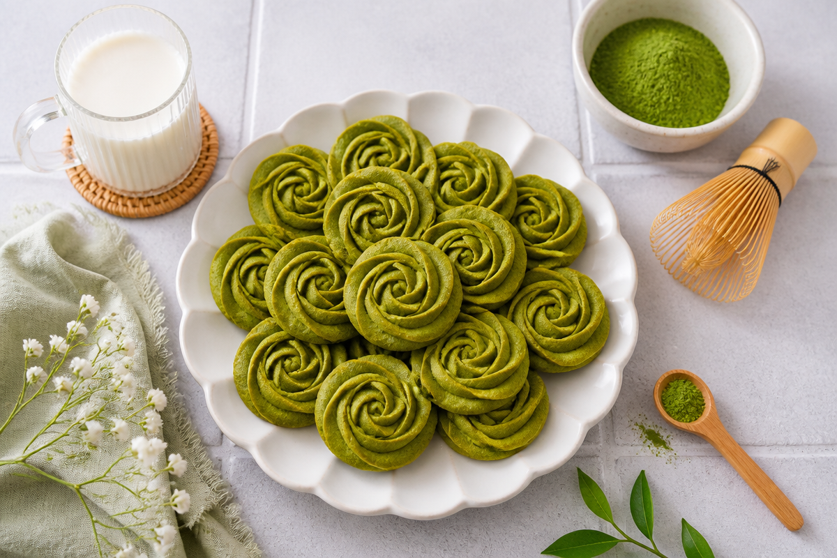 Matcha Butter Cookies
