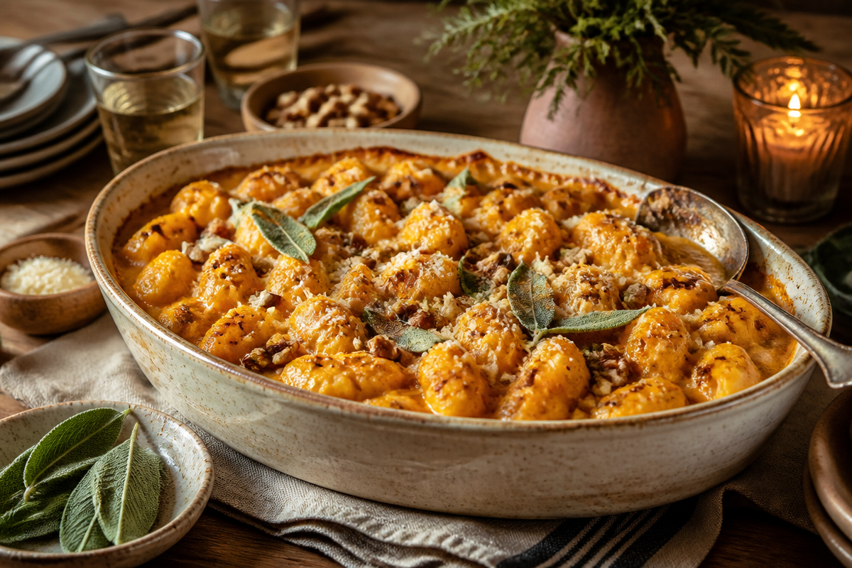 Air Fryer Pumpkin Gnocchi Bake