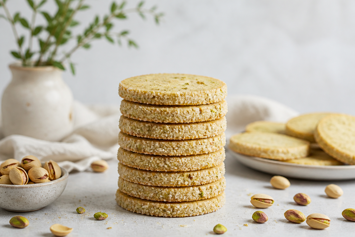 Pistachio Shortbread Cookies