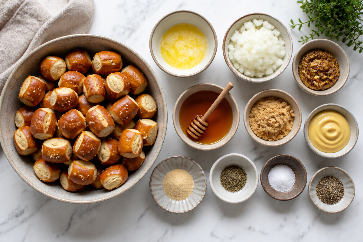 Deliciously Fun Honey Mustard & Onion Pretzel Bites Recipe