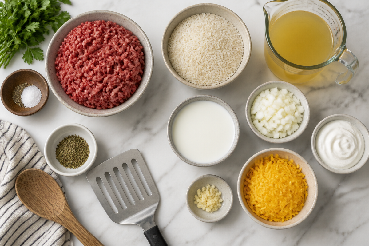 Savory Cheesy Ground Beef and Rice Casserole for Cozy Nights