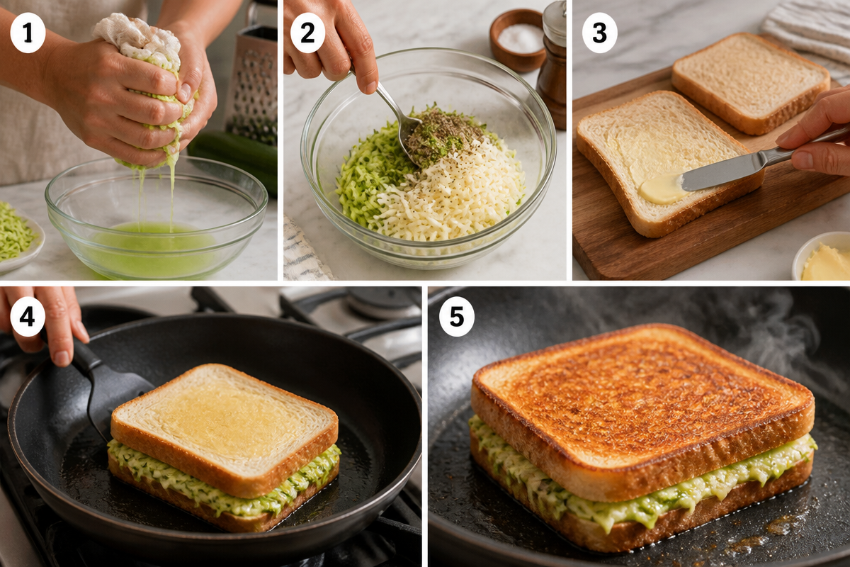 Cheesy Zucchini Grilled Cheese with a Twist