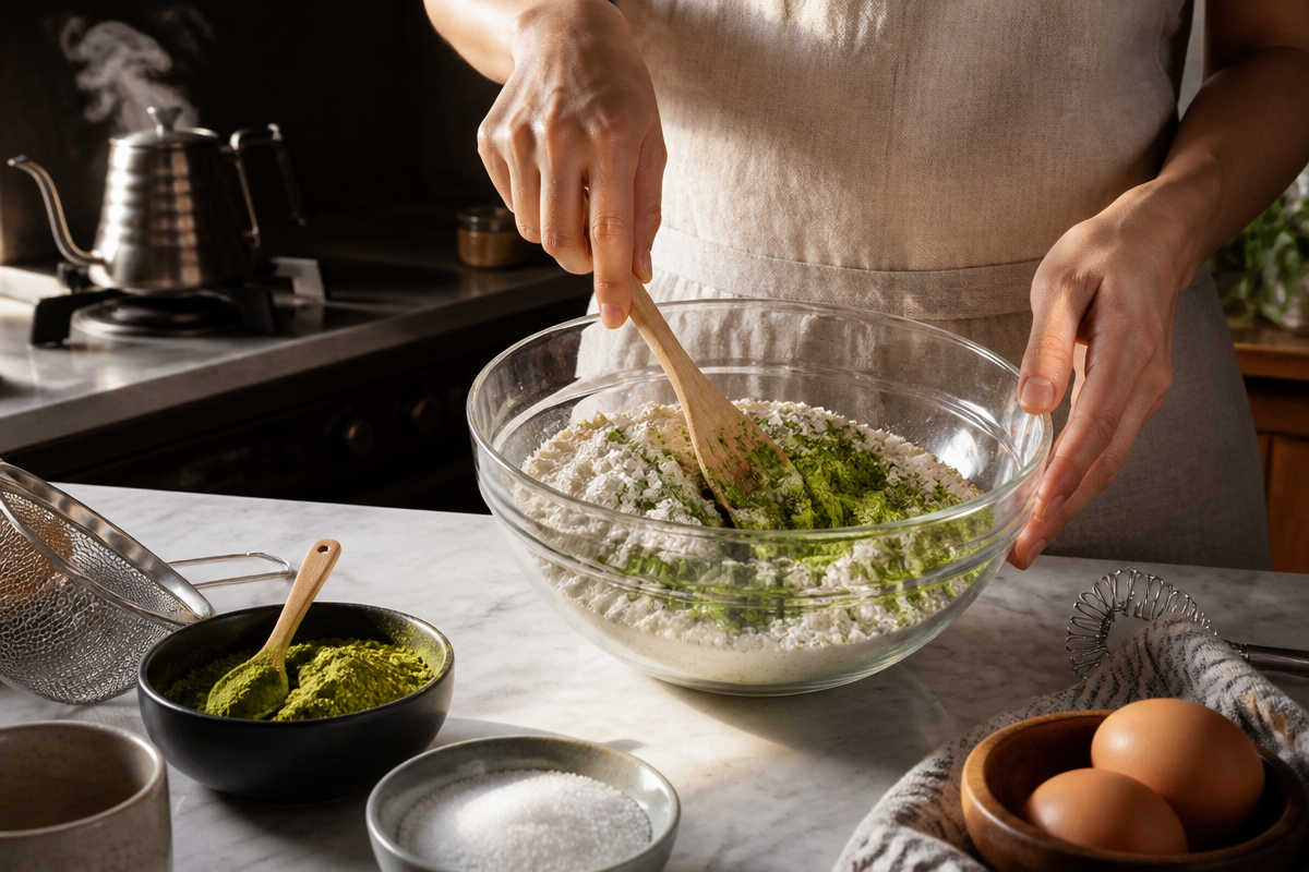 Matcha Butter Cookies