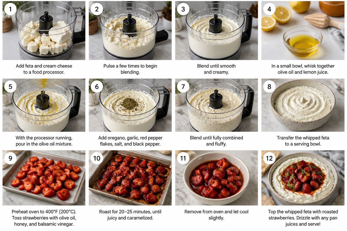 Whipped Feta Dip With Roasted Strawberries