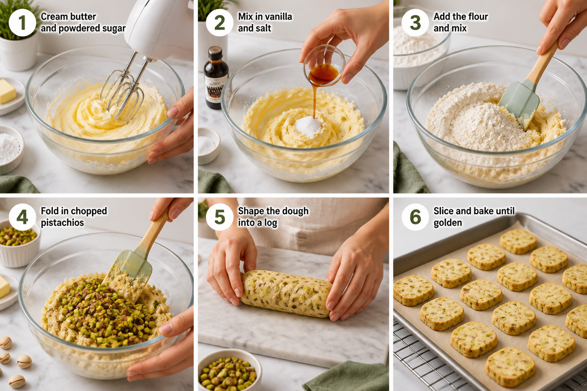 Pistachio Shortbread Cookies