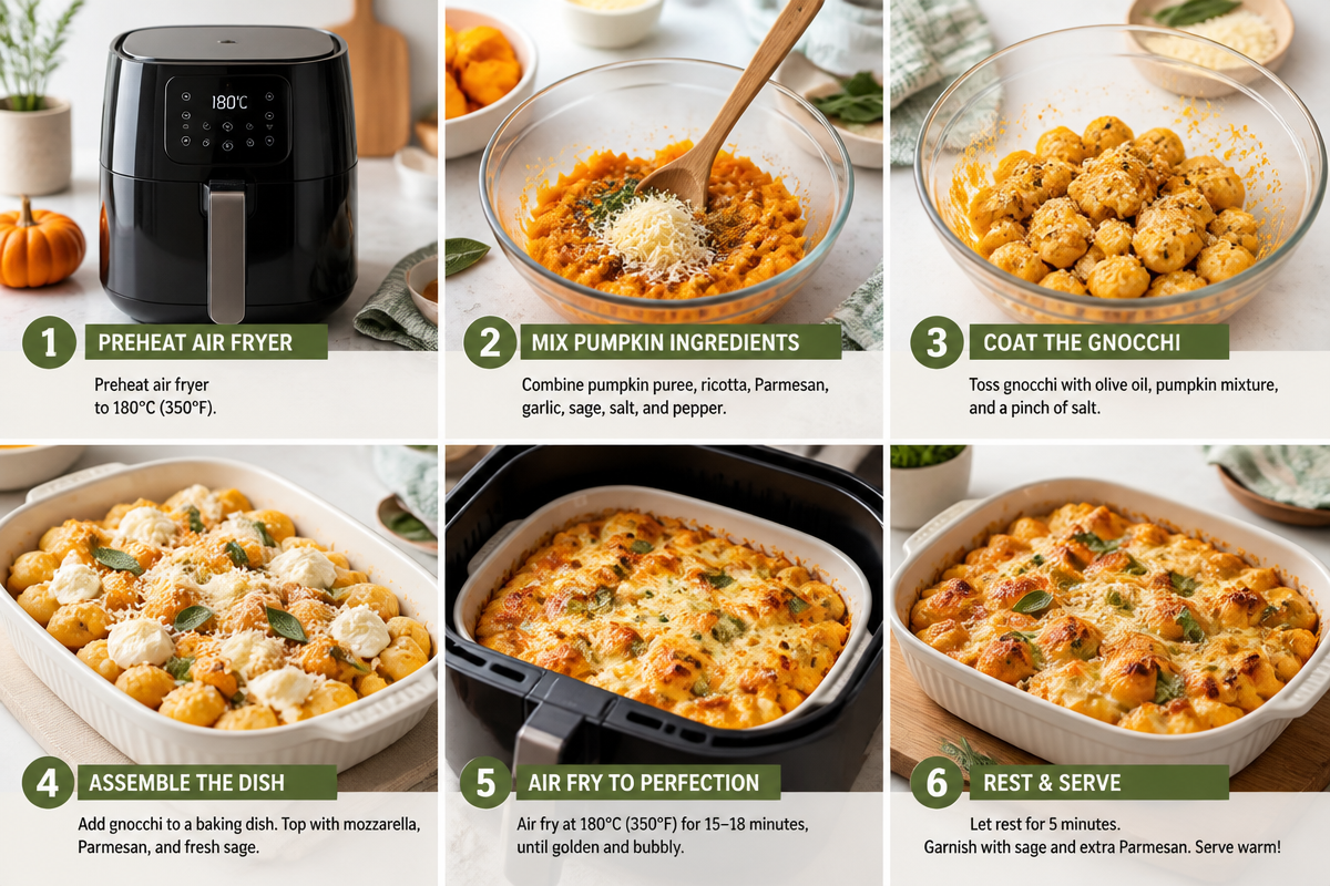Air Fryer Pumpkin Gnocchi Bake