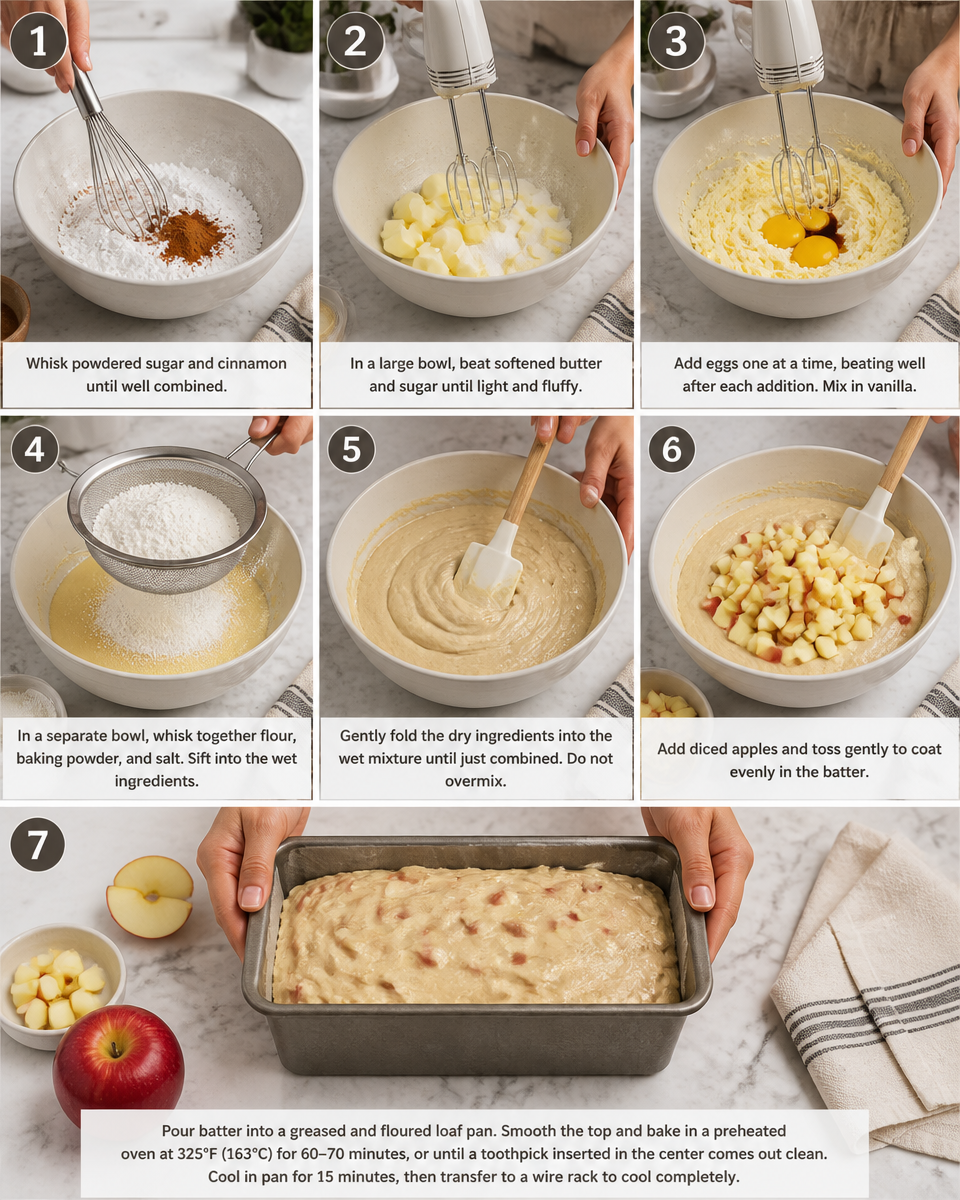 Apple Cinnamon Pound Cake with Glaze