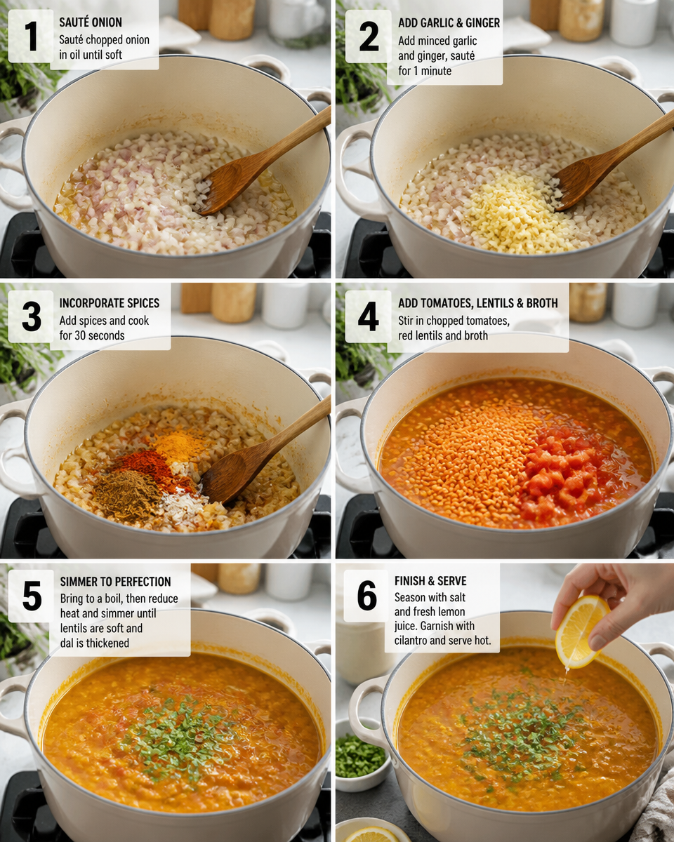 Easy Red Lentil Dal — Indian Spiced Comfort