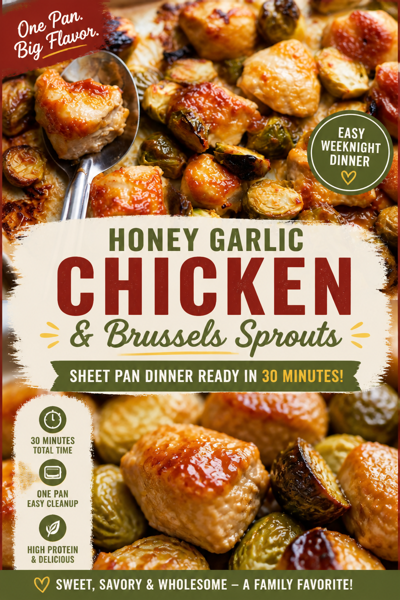 Miso Maple Sheet-Pan Chicken with Brussels Sprouts (35-Minute Dinner) miso maple chicken with Brussels sprouts