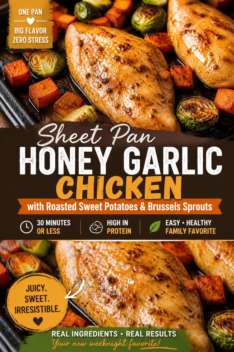 maple Dijon chicken with Brussels sprouts
