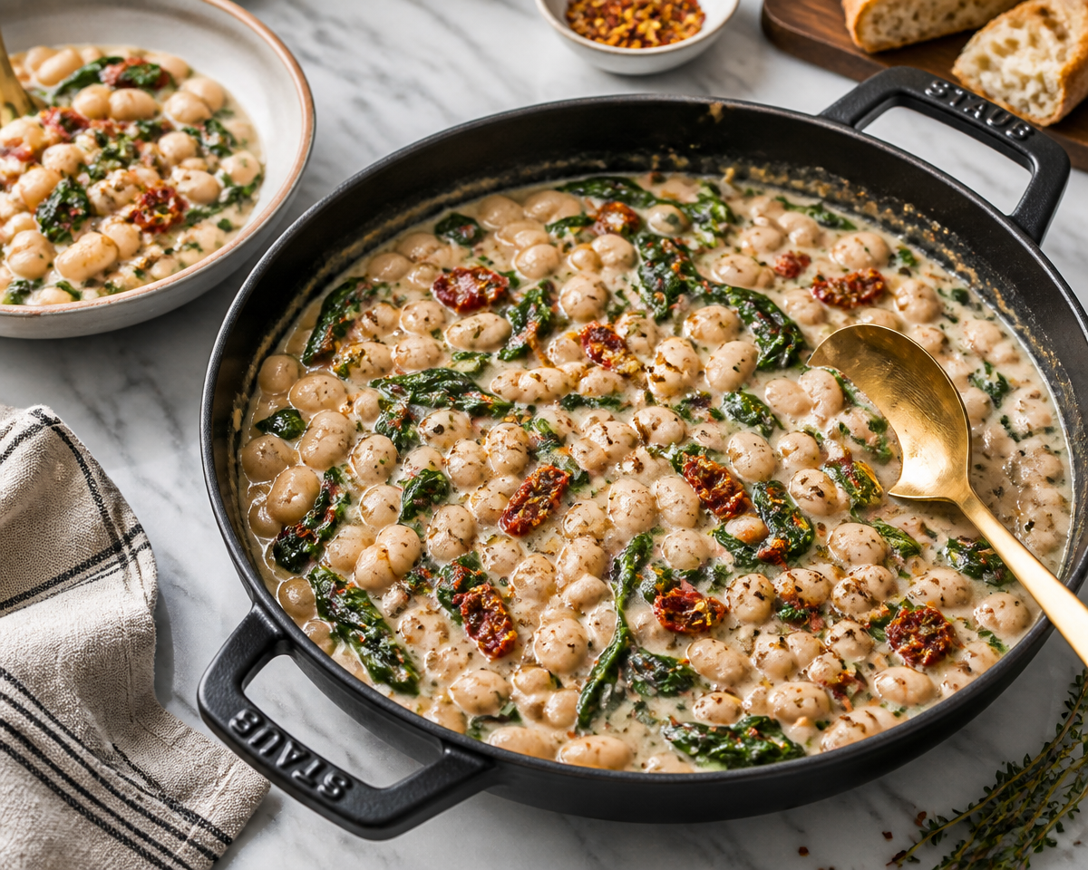Marry Me white bean and spinach skillet