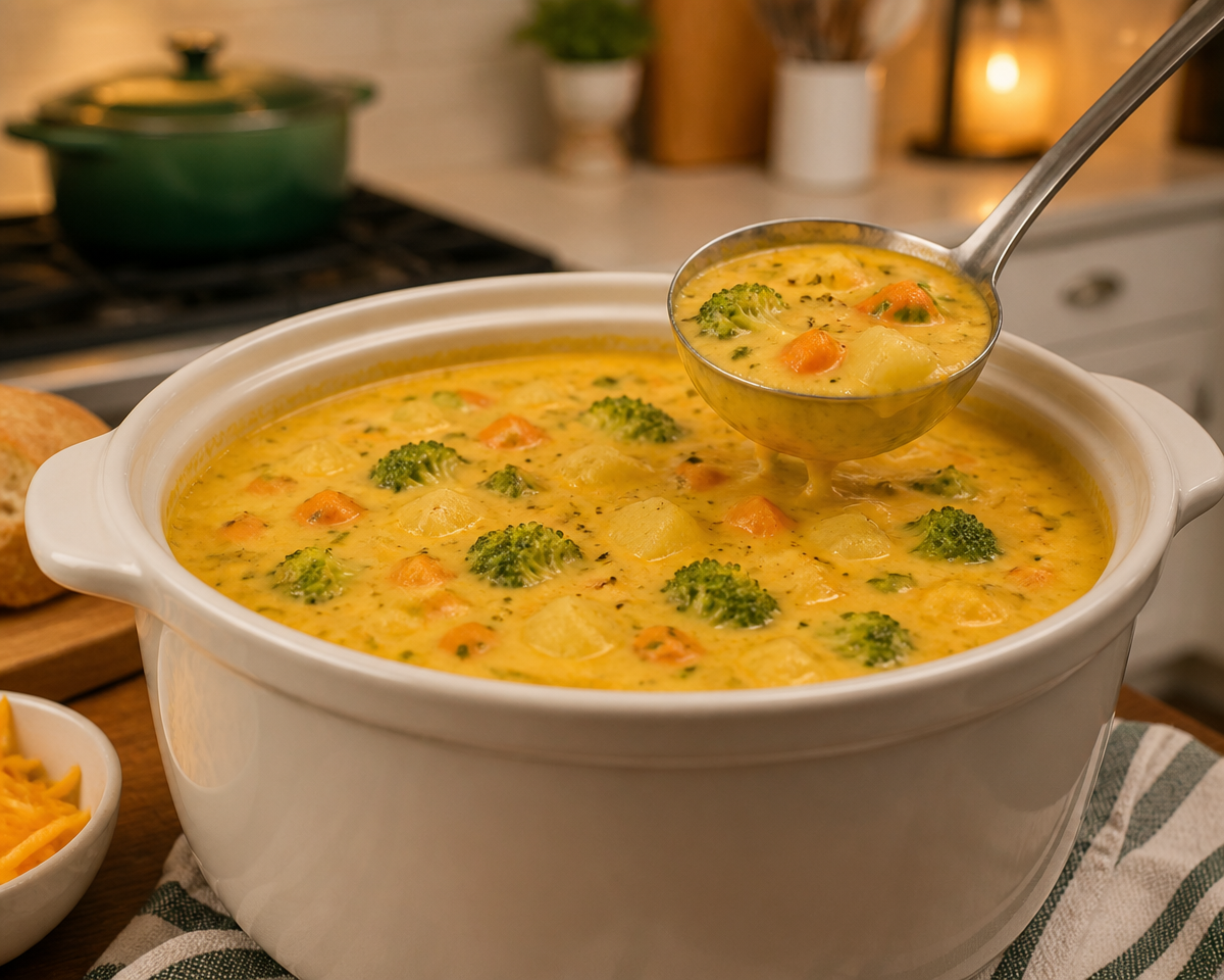 Cheddar Broccoli Potato Soup (Creamy, Cheesy Comfort Food)