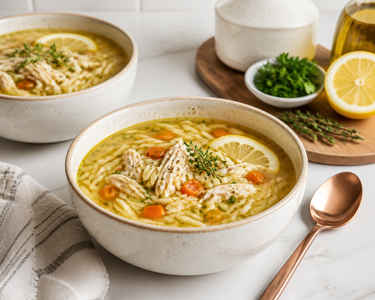 Lemon Chicken Orzo Soup (Easy One-Pot Recipe in 50 Minutes)
