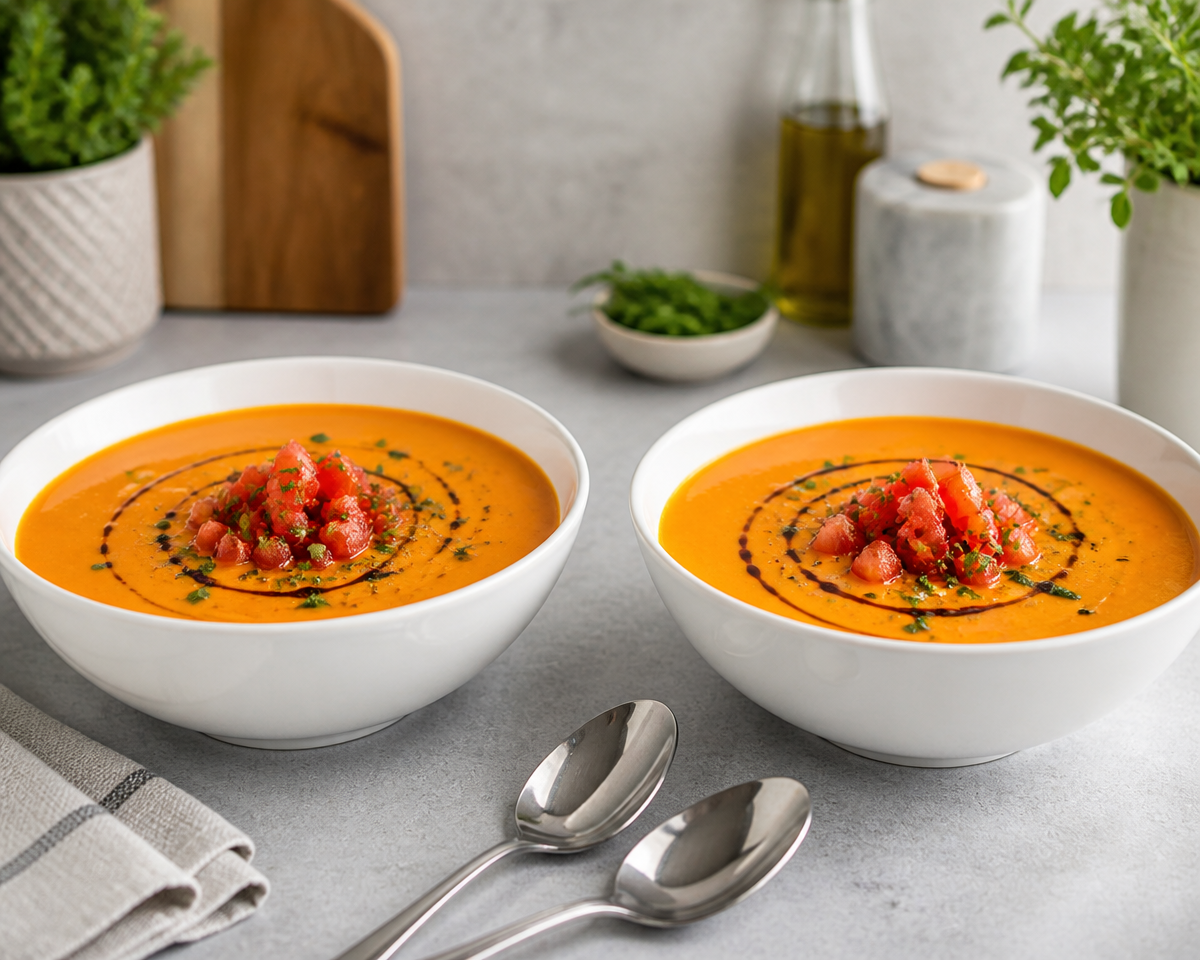 roasted tomato and white bean soup
