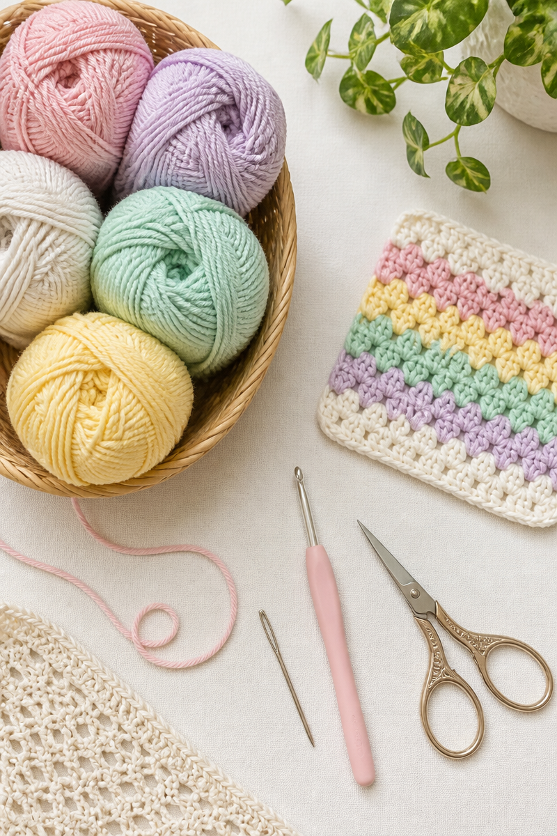 crochet baby receiving blanket