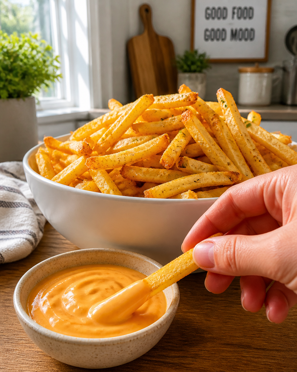 Copycat Taco Bell Nacho Fries with Cheese Sauce