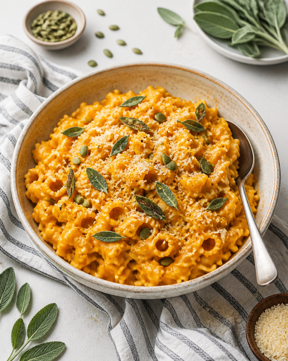 Savory Pumpkin Pasta with Sage