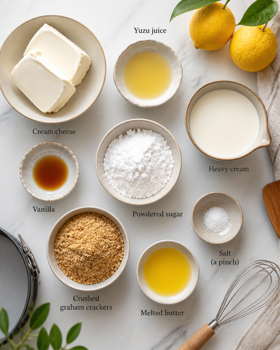Easy Yuzu Cheesecake — Japanese Citrus No Bake