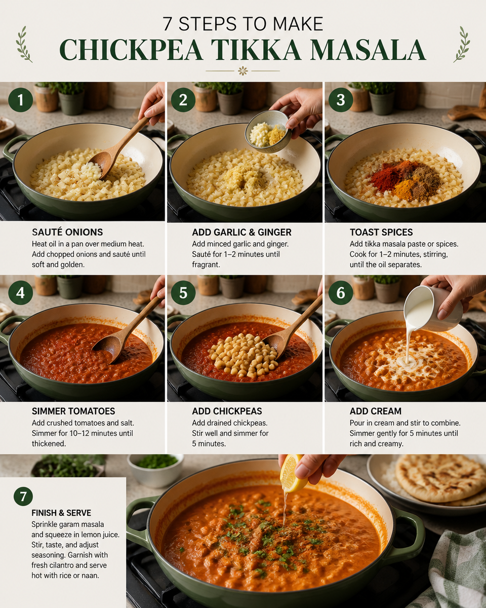 Easy Chickpea Tikka Masala — Vegetarian Indian
