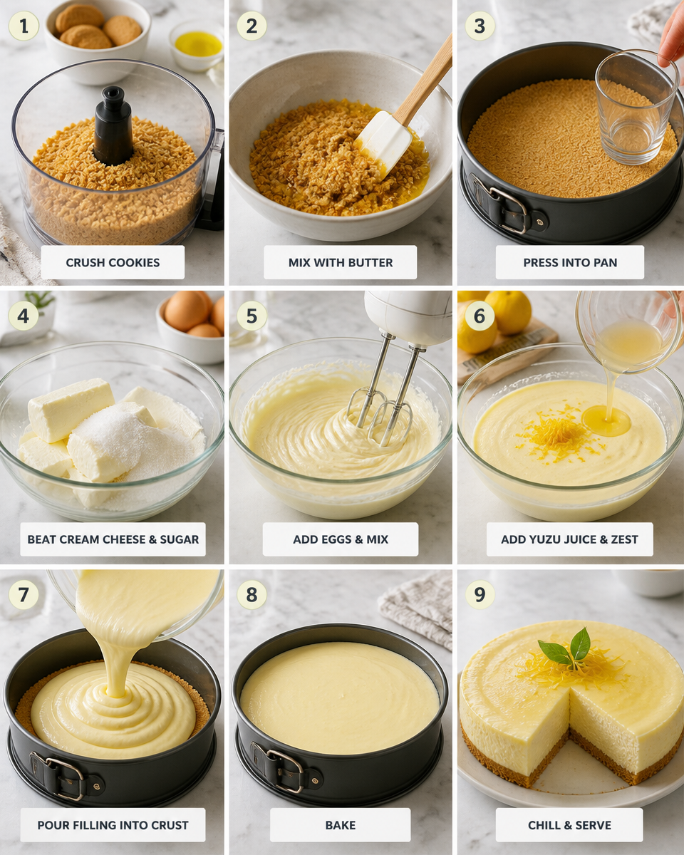 Easy Yuzu Cheesecake — Japanese Citrus No Bake