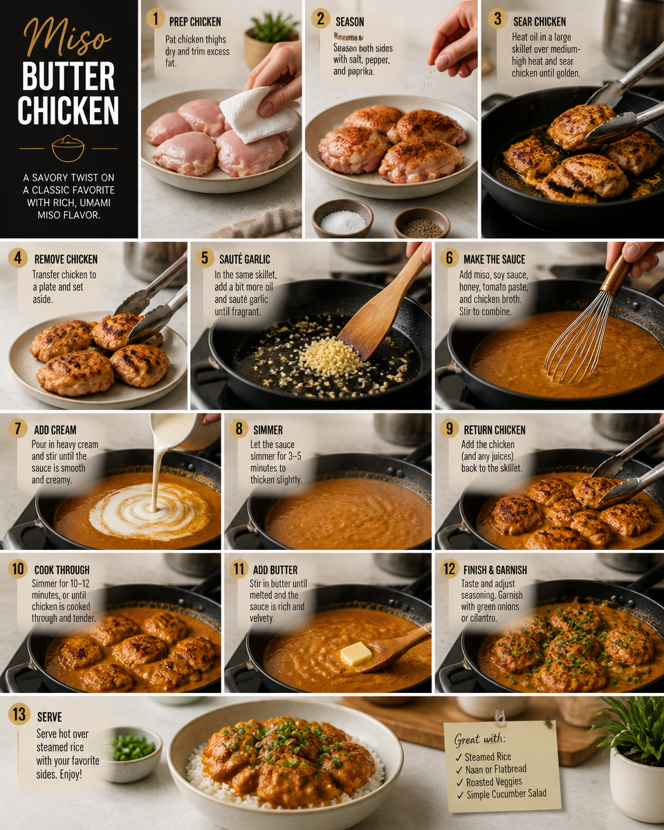 Easy Miso Butter Chicken — Japanese Umami Skillet