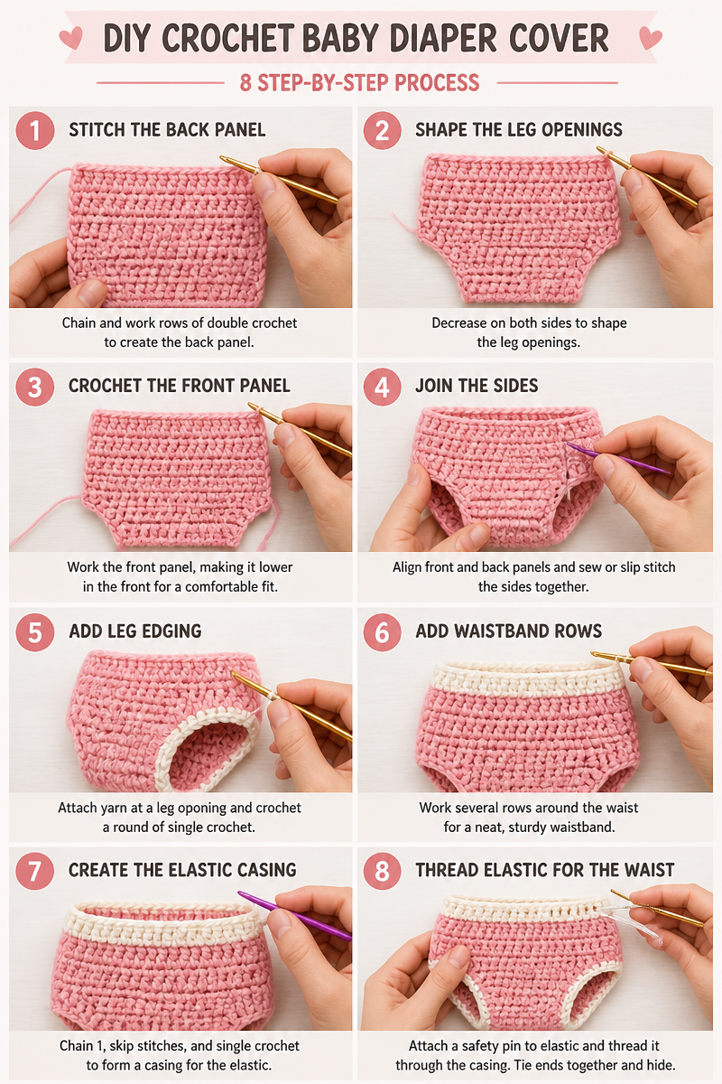 crochet baby diaper cover