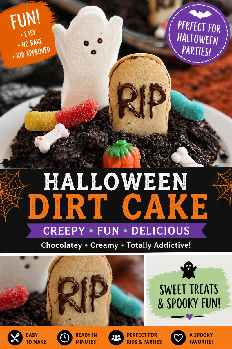 Halloween Cemetery Cake with Milano Cookies