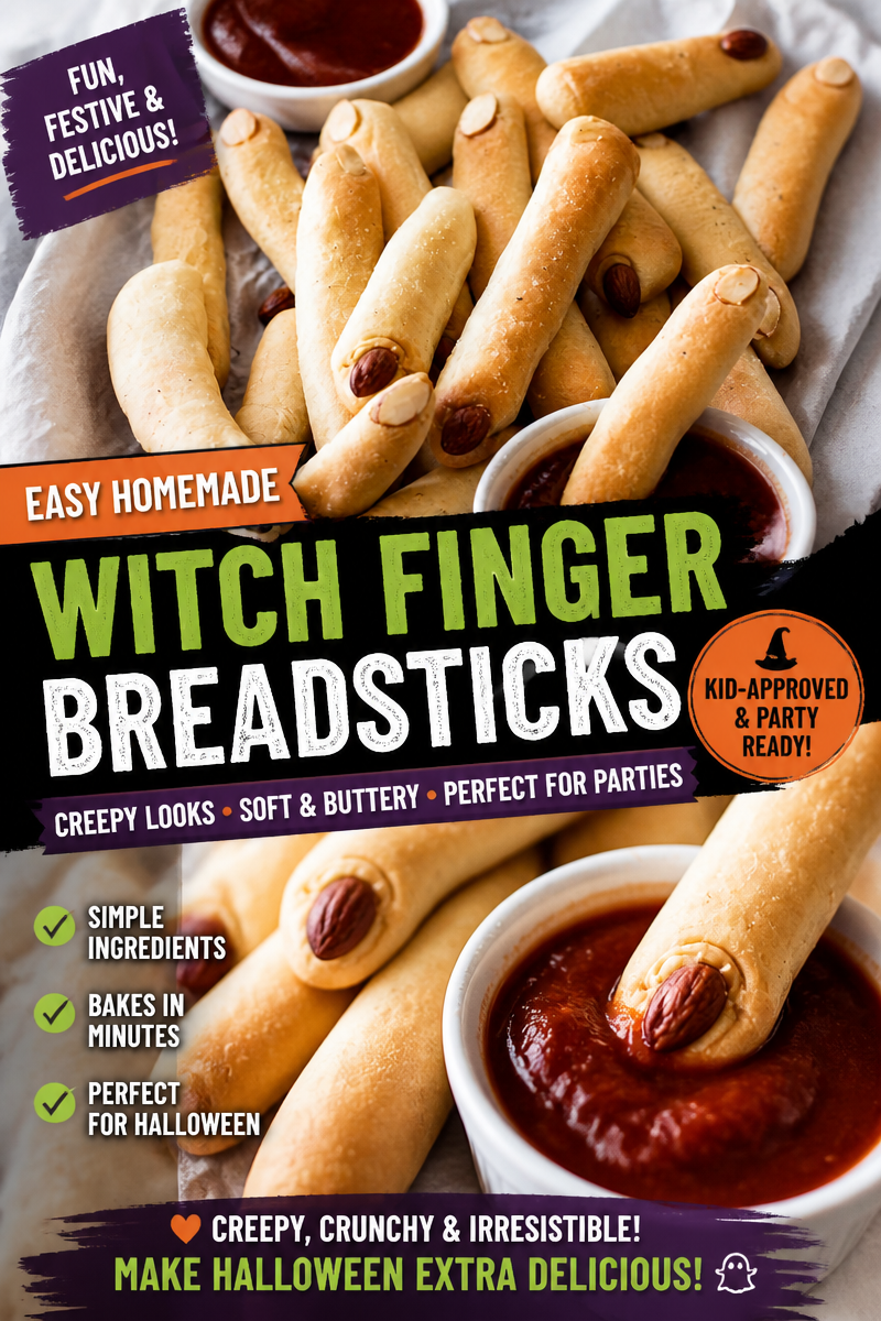 Halloween Witch Finger Breadsticks