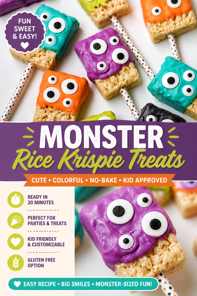 Halloween Monster Rice Krispie Treats