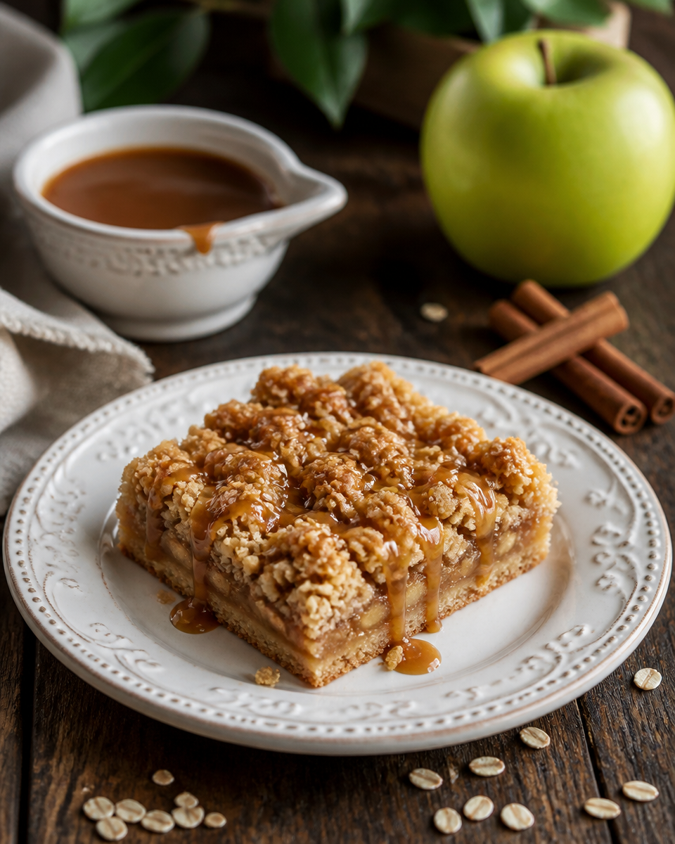 Apple Crumble Bars with Oat Topping
