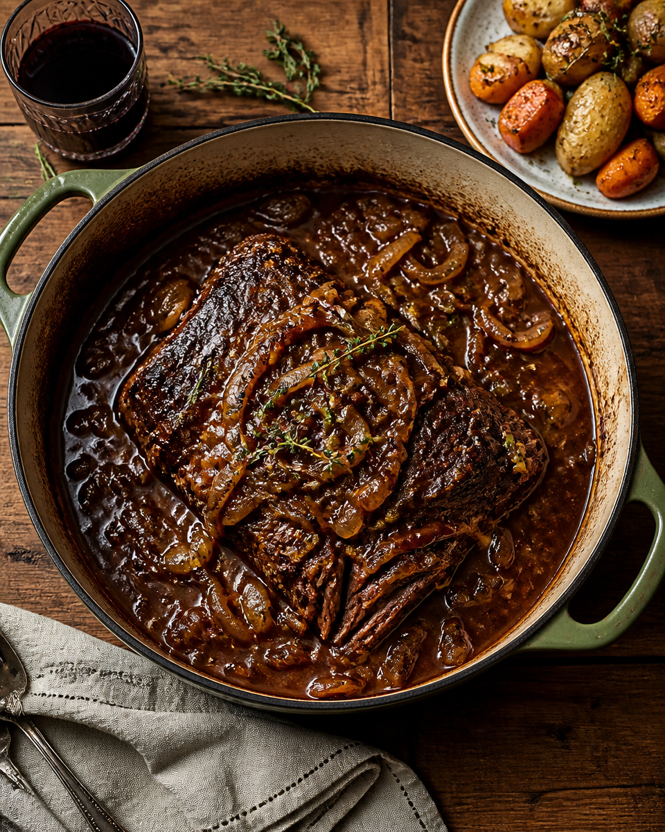 Slow Cooker Apple Cider Pot Roast