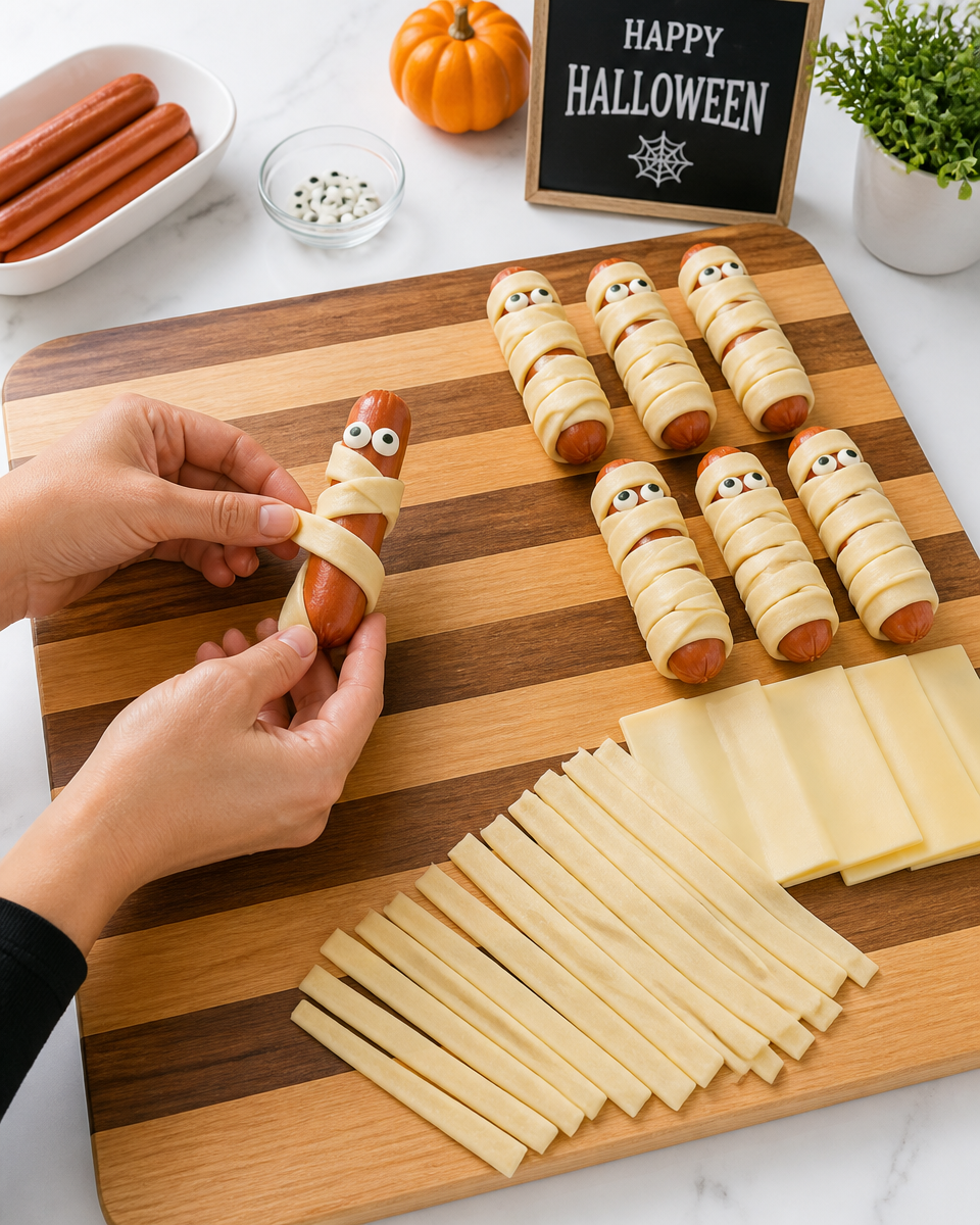Halloween Mummy Hot Dogs