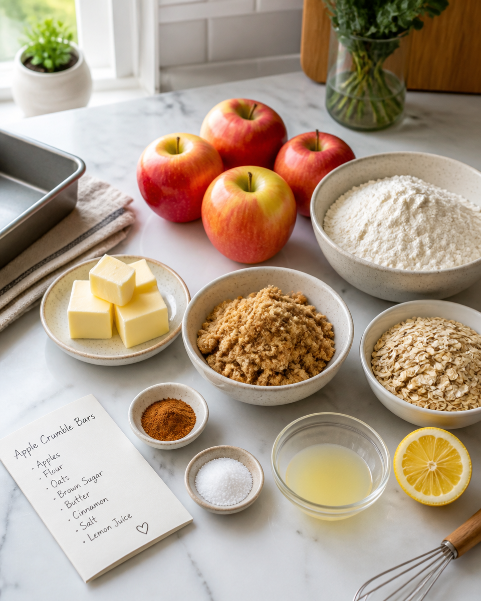 Apple Crumble Bars with Oat Topping
