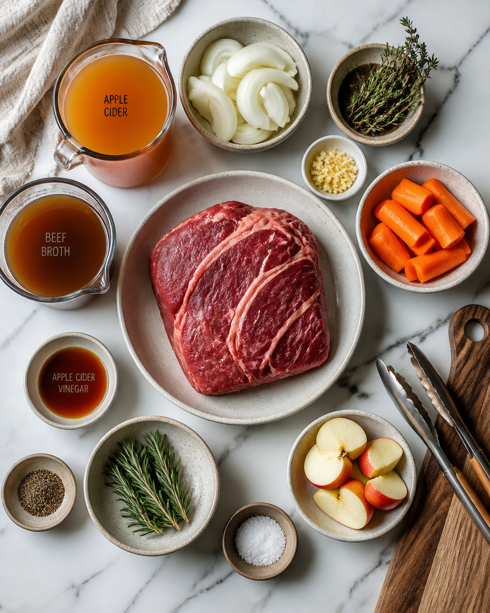 Slow Cooker Apple Cider Pot Roast