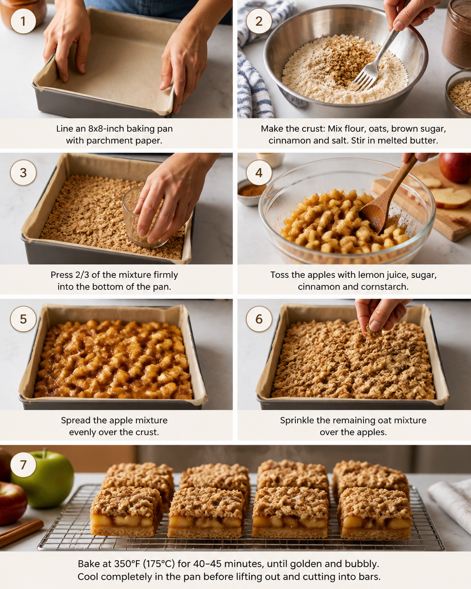 Apple Crumble Bars with Oat Topping