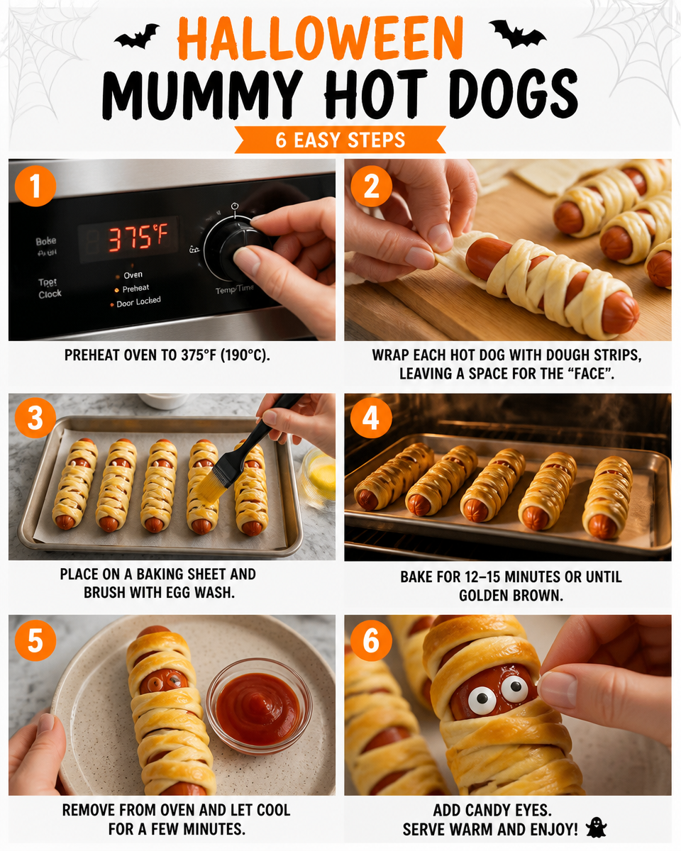 Halloween Mummy Hot Dogs